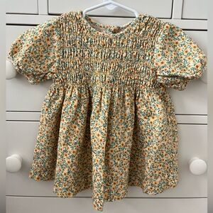 Zara Baby Girl Floral Smocked Dress - Size 9-12 Months (Worn Once) 🌻